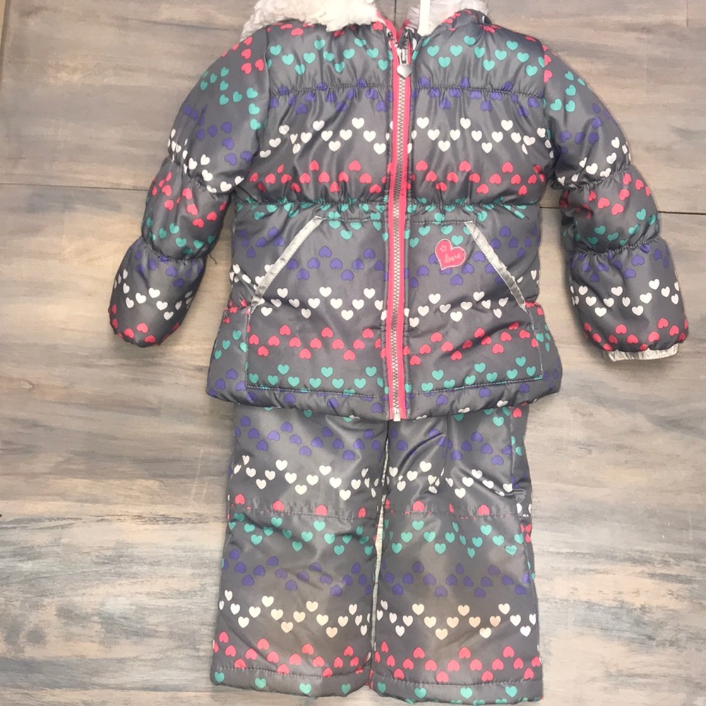 London fog coat and snow pants 4t